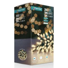 200 Battery Operated Multi-Action LED Christmas Lights - Warm White