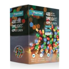 400 Battery Operated Multi-Action LED Christmas Lights - Multi Coloured