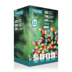 400 Battery Operated Multi-Action LED Christmas TimeLights - Multi Coloured