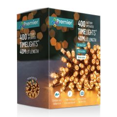 400 Battery Operated Multi-Action LED Christmas Lights - Vintage Gold