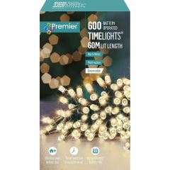 600 Battery Operated Multi-Action LED Christmas Lights - Warm White