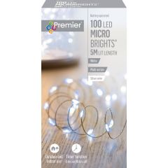 100 MicroBright Battery Operated Christmas Lights - White