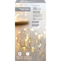 100 MicroBright Battery Operated Christmas Lights - Warm White