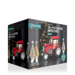 23cm Musical Tractor with Santa Water Spinner - Battery Operated