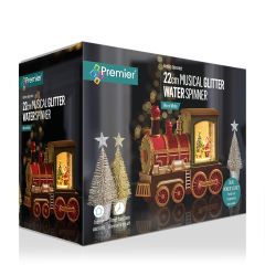 22cm Musical Train with Santa Scene Water Spinner - Battery Operated