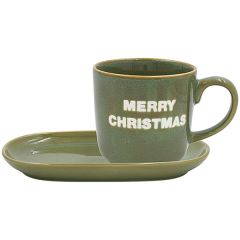 Christmas Snack Set Merry Christmas Green