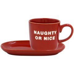 Christmas Snack Set Naughty Or Nice Red