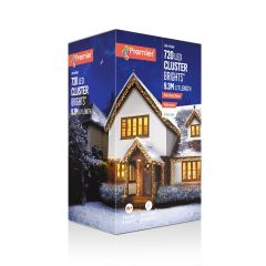 720 ClusterBright Multi-Action LED Christmas Lights - Red & Warm White