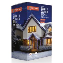 2000 ClusterBright Multi-Action LED Christmas Lights - Multi Coloured