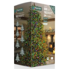 1000 TreeBright Multi-Action LED Christmas Lights - Multi Coloured