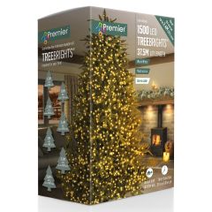 1500 TreeBright Multi-Action LED Christmas Lights - Warm White