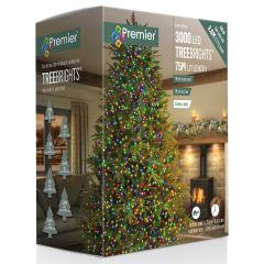 3000 TreeBright Multi-Action LED Christmas Lights - Multi Coloured