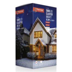 5000 ClusterBright Multi-Action LED Christmas Lights - Vintage Gold