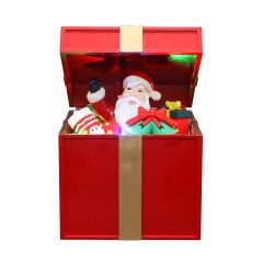 Santa LED Music Jack In Box 20x13.5cm