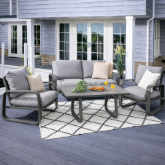 Orka 2 Seat Lounge Set - Oyster/Haze