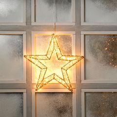 36cm Lit Dewdrop Star with 480 Twinkling Warm White LED Lights