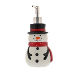 19cm Ceramic Snowman Soap Dispenser