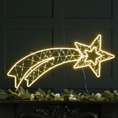112cm Lit Warm White Neon Flex Shooting Star