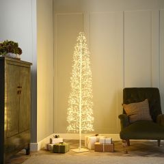 180cm Slim White MicroDot StarBurst LED Tree