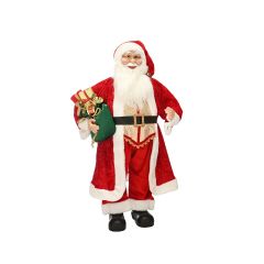 60cm Standing Red/Gold Santa