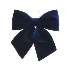 34cm Navy Blue with Silver Bow
