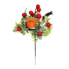 20cm Robin Berry Foliage Pick