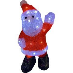 Acrylic Jolly Santa Twinkle 29x14cm