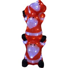 Acrylic Santa Cheer Twinkle Stack 47x18cm