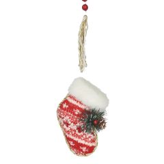 10cm Scandi Stocking Hanging Decoration