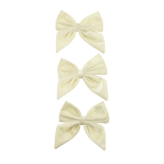 Set of 3 Bows 32cm x 14cm - White